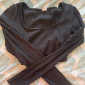 black garage long sleeve top